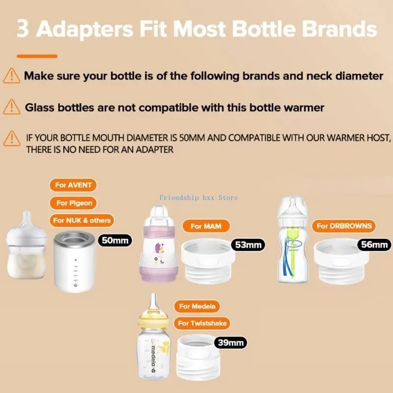 

F1CB Rechargeable Bottle Warmer Electric Bottle Warmer Portable for Busy Parents