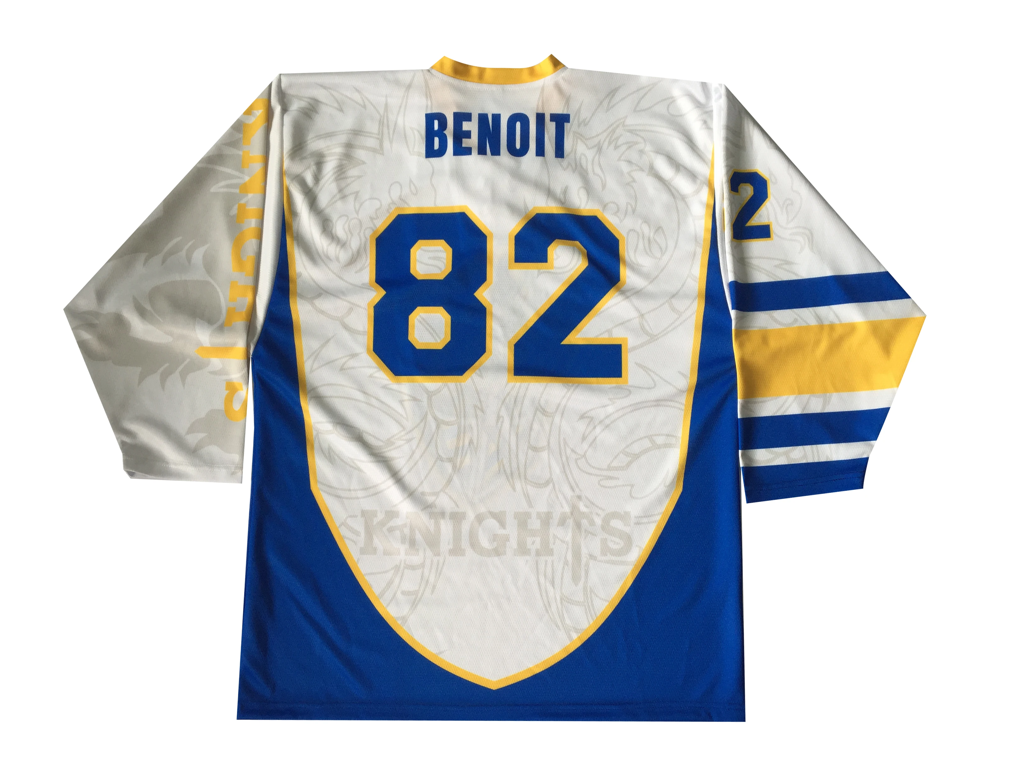 Unisex Knight Ice Hockey Jersey 3D Print Custom Team Logo Graphic Breathable Long Sleeve Fan Top Adults Kids
