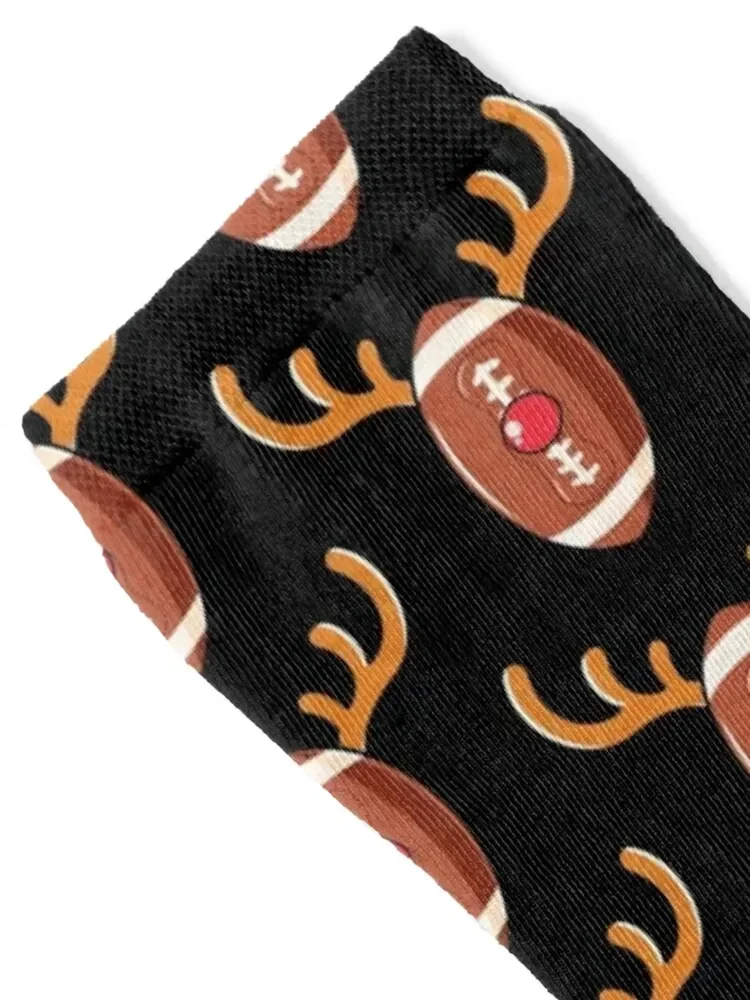 Funny American Football Christmas Reindeer Santa Socks anime Run winter gifts Socks For Man Women's