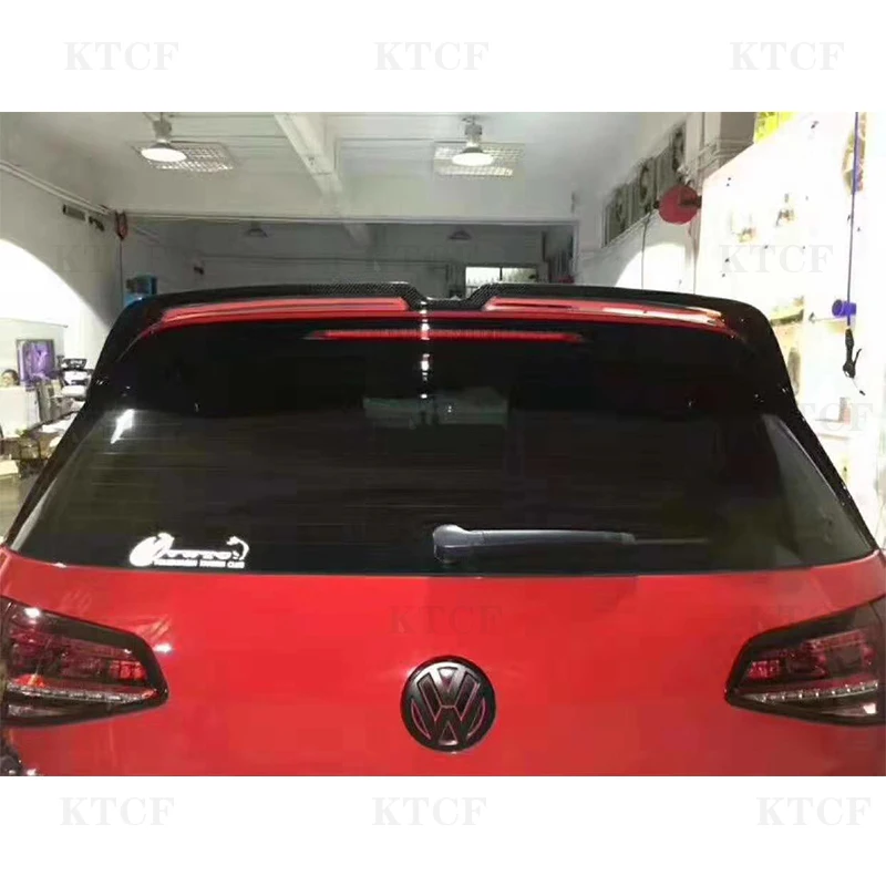 Carbon Fiber / ABS Rear Trunk Roof Spoiler Window Wing Lip for Volkswagen VW Golf 7 7.5 VII MK7 7.5 GTI R 2014 - 2020