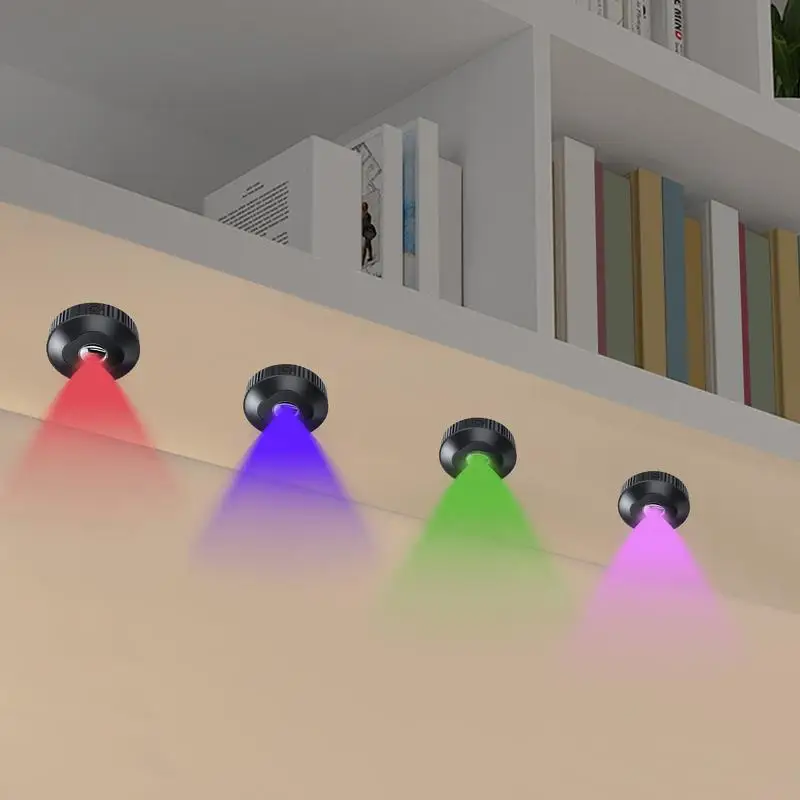 Dimmable Push Lights 3X RGB Mood Nightlight USB Charging Wireless Closet Colorful Bedroom Lighting Tools With Remote Control For