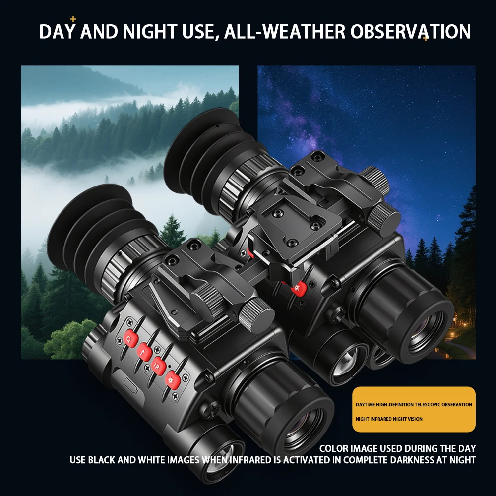 

Бинокль ночного видения ZIYOUHU NVG-08A с 8-кратным зумом, инфракрасным HD-изображением, тактический, с креплением на шлем, с функцией определения дальности, для охоты