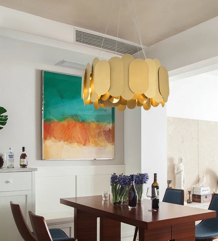 modern gold metal chanderlier G9 chanderlier living room hanging lamp pendant lamp indoor lighting project lighting