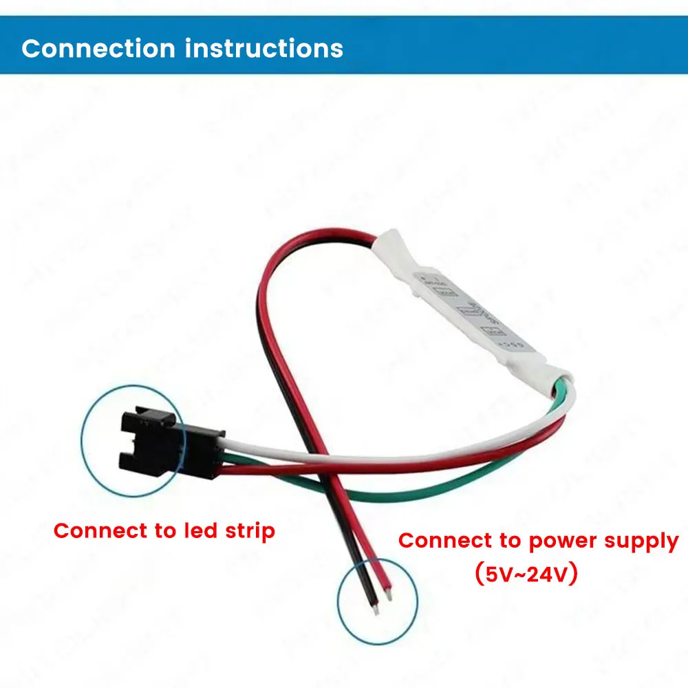 SP002E Mini 3Key LED Controller DC5-24V For RGBIC WS2812B WS2811 UCS1903 SK6812 Addressable Pixels LED Strip Lights 2048 Pixels