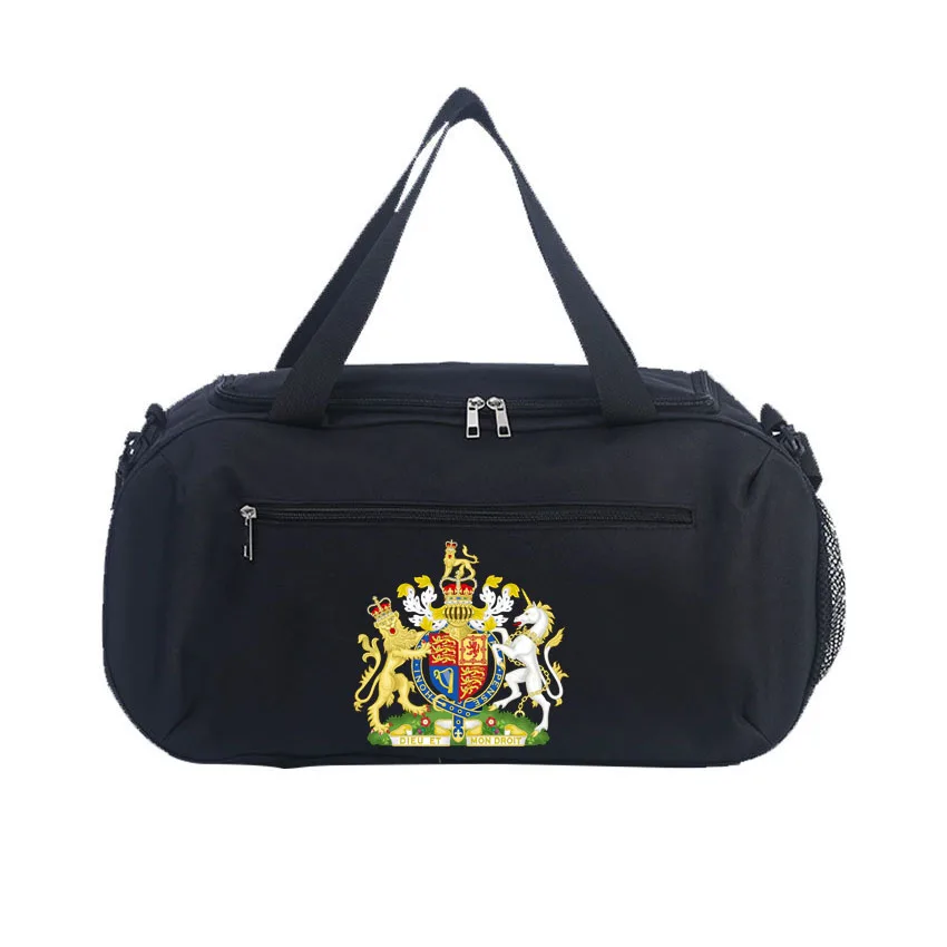 

Gym Bag Men Women Waterproof Separate Space For Shoes pouch Fitness Sports Bag United Kingdom Emblem Printed Basketball Bag