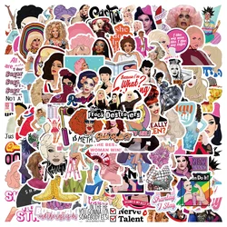 50/100pcs Colorful Cartoon Drag Queen Stickers Pack For Laptop Water Bottle Skateboard Car Vinyl Waterproof Graffiti Decals