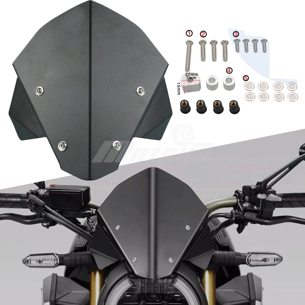 

For Honda CBR650R CB650R Neo Sports Cafe 2019 2020 2021 2022 2023 2024 2025 2026 Motorcycle Windshield Windscreen Wind Deflector
