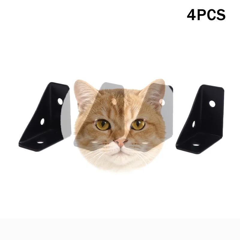 Popular 4PCS Right Triangle Corner Supports White Black Wooden Furniture Corner Connector Fasteners Suitable For Beds Cabinets