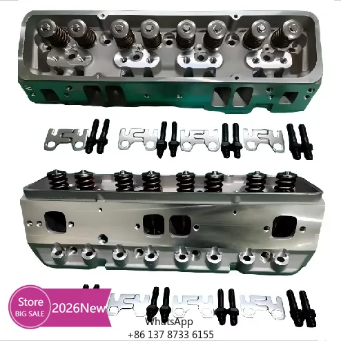2026 New SBC350 GM350 Aluminum Complete Cylinder Heads For Chevy 350 5.7L V8 Small Block With 12-Month Warranty