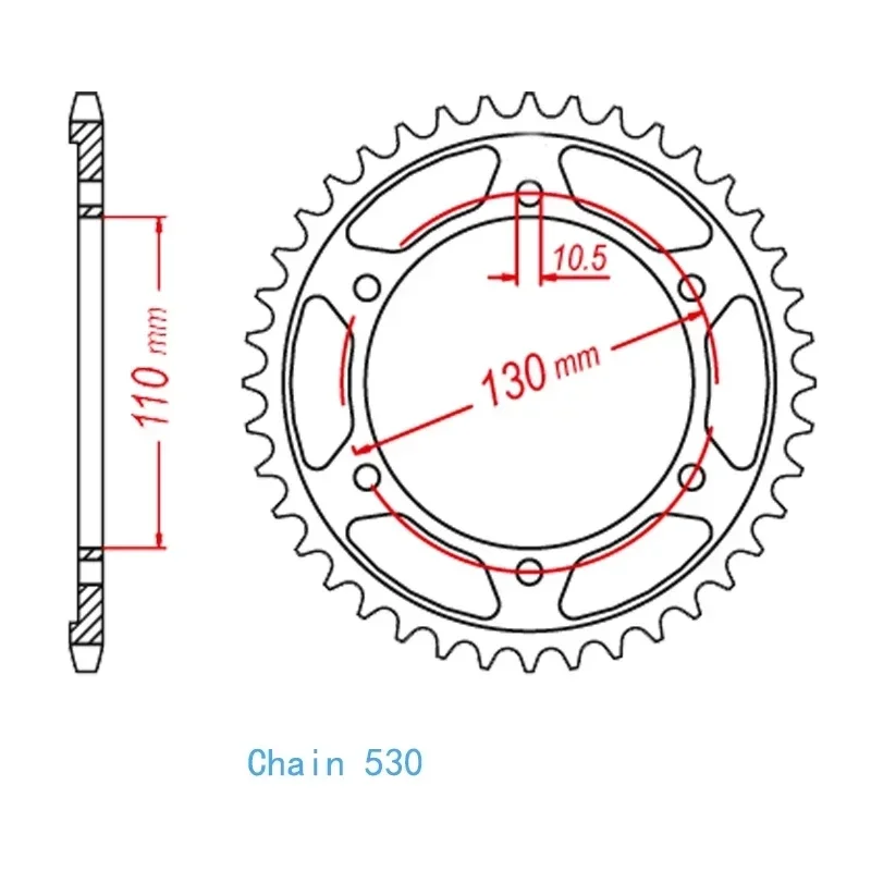 530 Motorcycle Front Rear Sprocket Kits For Yamaha FZ6 Fazer 2004-2009 R6 YZF-R6 YZFR6 2003-2020 YZFR7 YZF-R7 1999-2001