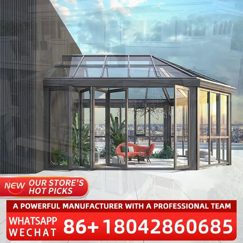 

Customizable Freestanding Aluminum Glass Sunroom Energy saving Thermal insulated for US Backyard Patio Balcony sunroom
