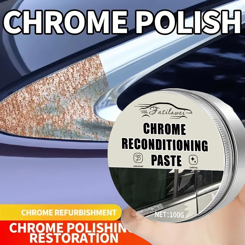 NEW 100g universal automotive chrome repair paste, for door handles and window frame chrome repair, automatic polishing oxide pa