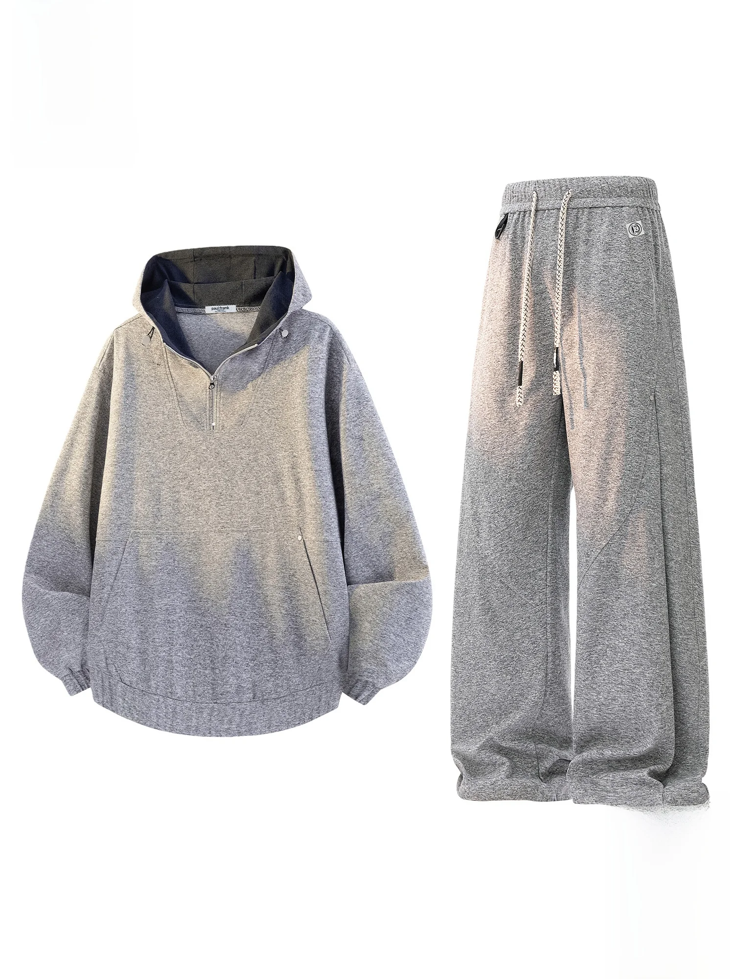 

Мужской спортивный костюм Paul Frank: худи и брюки прямого кроя, весенний комплект из полиэстера для молодежи, с длинными рукавами