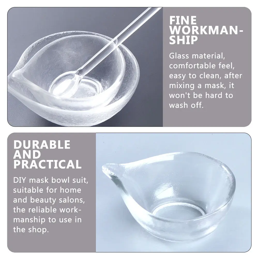 

Glass Facial Mask Mixing Bowl Essential Oil Bowl DIY Beauty Spa Salon Tool Durable Practical DIY Mask Accessory