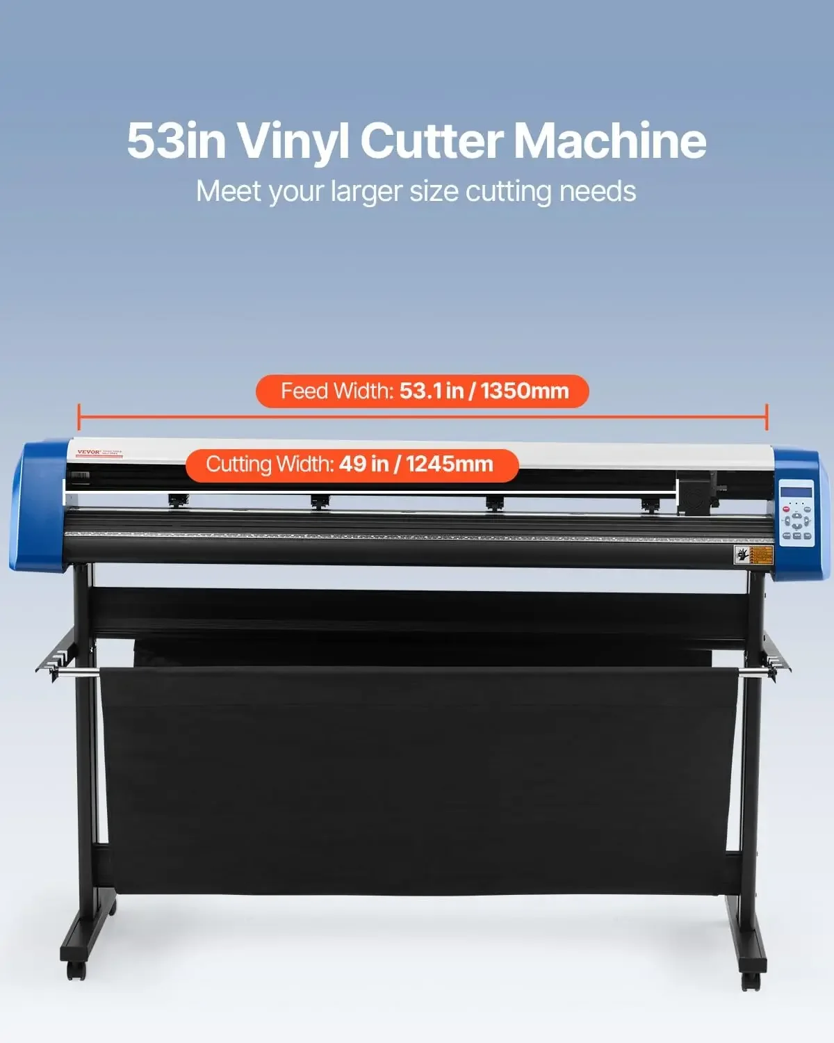 Vinyl Cutter 53 Inch Vinyl Cutter Machine Semi-Automatic DIY Vinyl Printer Cutter Machine Manual Positioning Sign Cutting