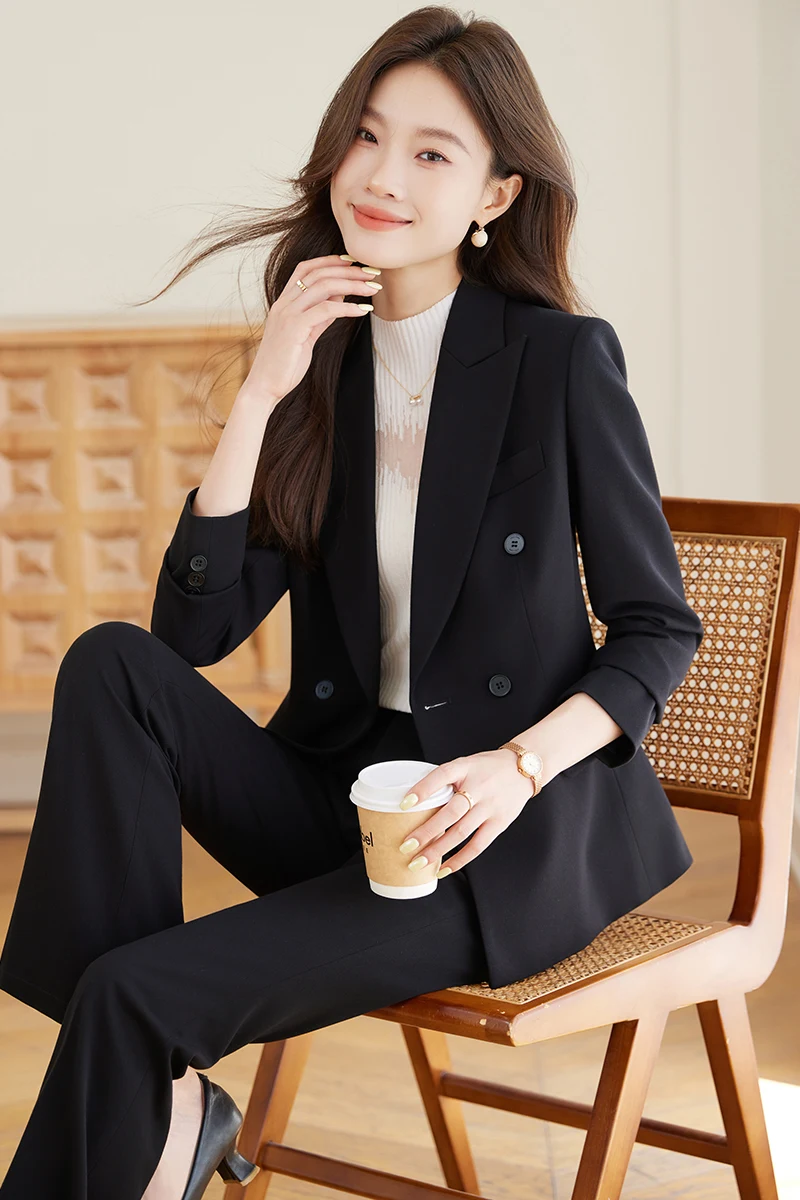 

AIyssa Fashion professional business women's two-piece pants+suit jacket, exquisite elegant, new for autumn winter 2025