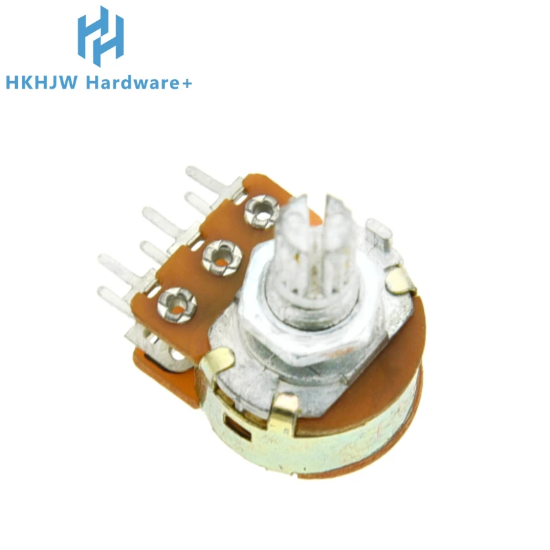 5pcs WH148 B 1K 2K 5K 10K 20K 50K 100K 500K 6PIN Double Potentiometer 15MM