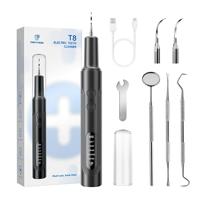 Ultrasonic dental cleaner for removing tartar, dental irrigator, whitening device, and portable dental cleaner