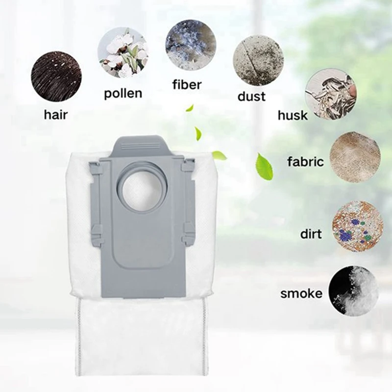 Y50A 12 Pcs Dust Bag for Roborock Qrevo, Qrevo Pro, Qrevo S, Qrevo MaxV, Qrevo Master, P10, P10 Pro Robot Vacuum Parts