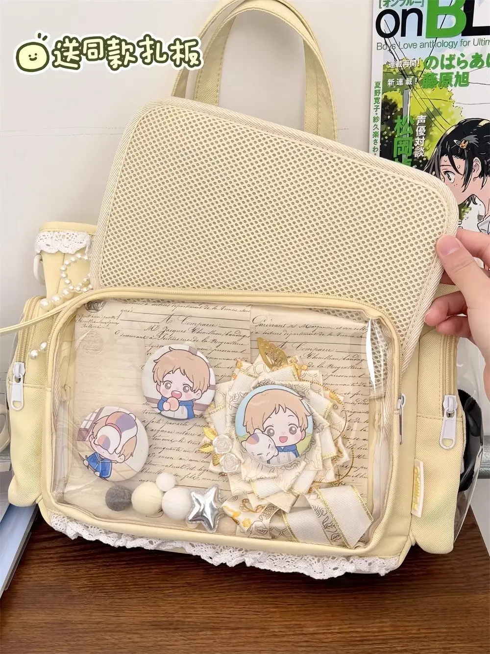 Japanische Ins Mädchen Weiche Mädchen Umhängetasche Y2K JK Uniformen Transparent Ulzzang Ita Tasche Student Pendeln Einkaufstasche – Detail 2