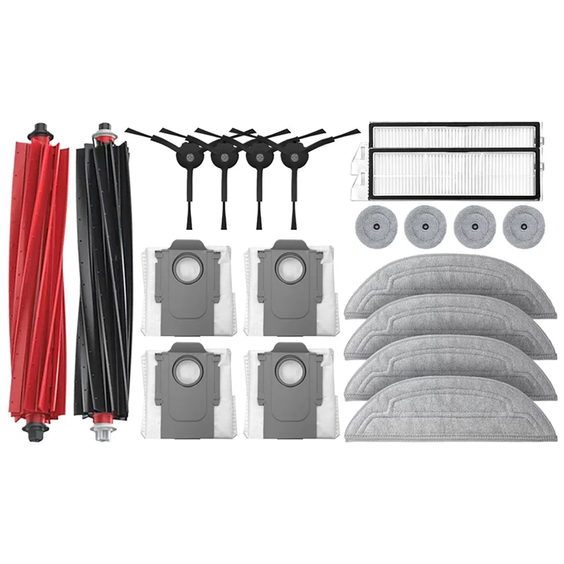 

AT59 для робота-пылесоса Roborock S8 Maxv Ultra, основная боковая щетка, фильтр Hepa, сумка для швабры, замена подметальной машины