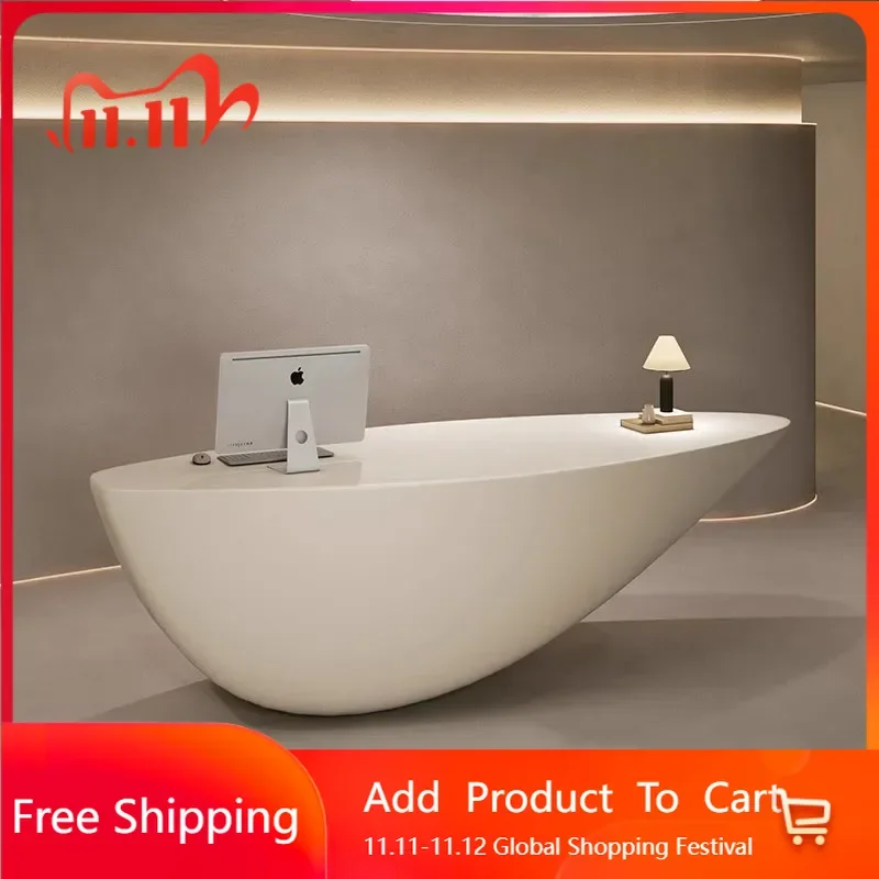 

Design Counter Desk Luxury Receiption Clothing Store Display Table Reception Exhibitor Simple Mostrador Postmodern Furniture