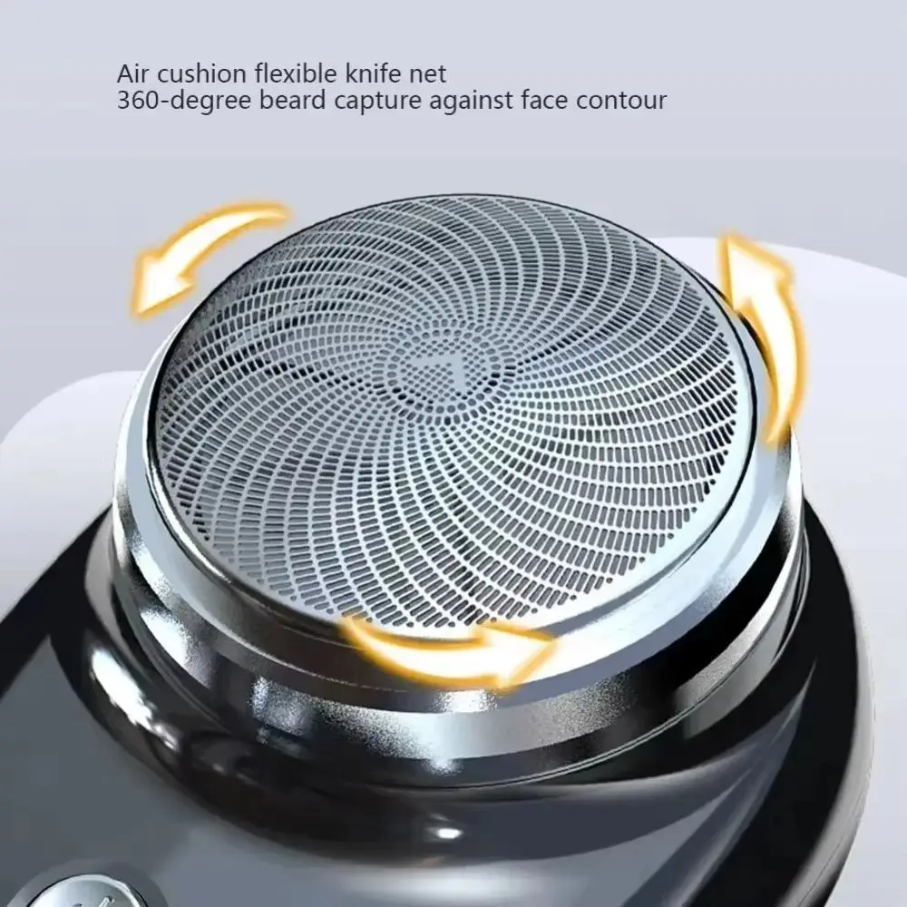 Cordless Mini Electric Shaver Lightweight Compact Pocket Size Men Electric Shaver Digital Display Dual-Purpose Design