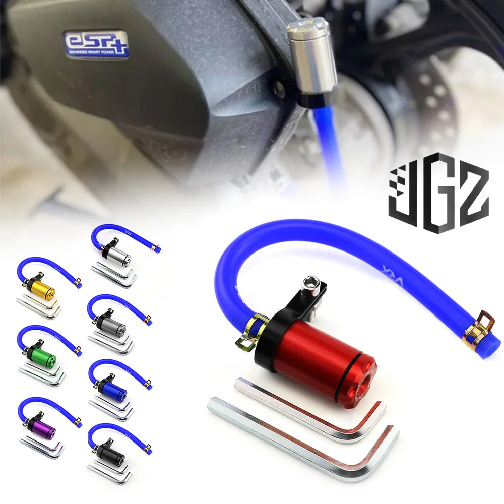 Motorcycle CNC Rear Brake Fluid Reservior Cup Tube Filter Drain Hose For YAMAHA EXCITER 155 150 V1 V2