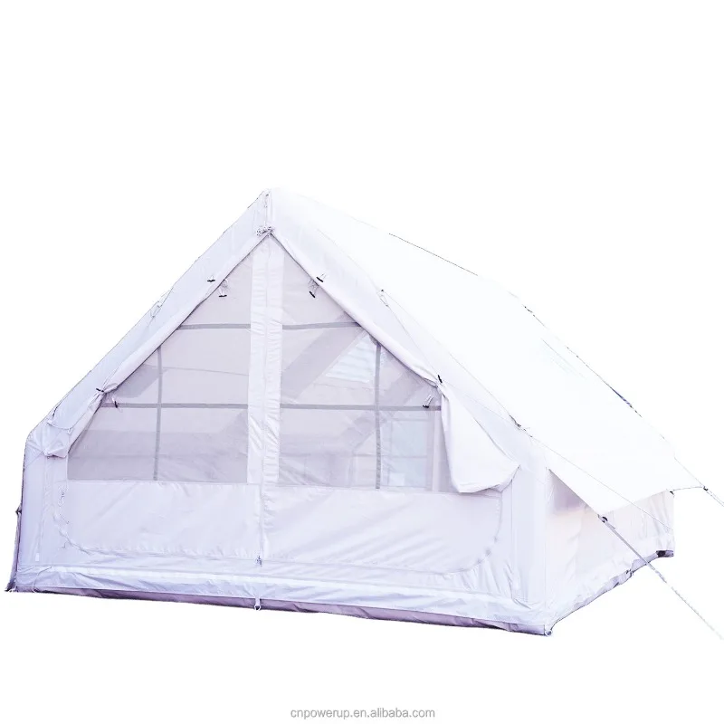 

XMSJ Luxury Inflatable Tent With Pump, 4-Season Large Cabin Style Tent, Outdoor Family Camping Tent With Mesh Doors & Windows
