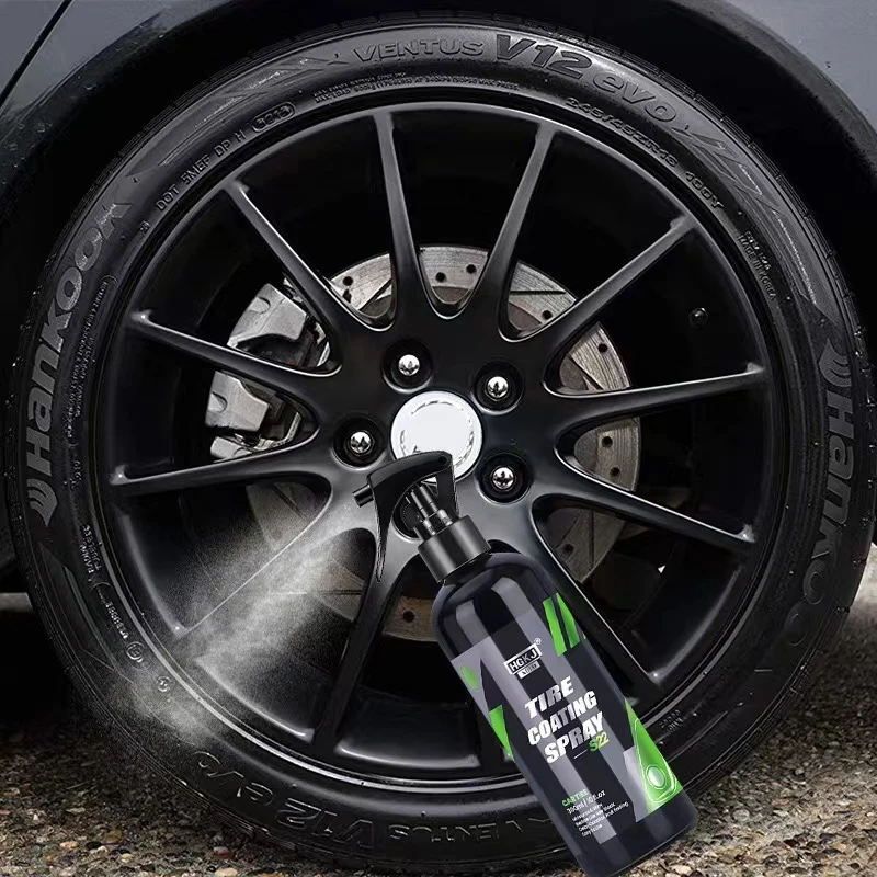 100/300ml Car Tire Shine Brightener HGKJ S22 Refurbishing Agent Black Type Gloss Spray Auto Wach Ceramic Coating Spray Car Care