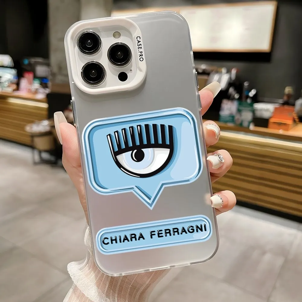 Hot Ferragnies Eyes Chiara Phone Case Trendy Brand Colored Phone Case For IPhone 15 14 13 12 Pro Max 11 For Samsung S24 23