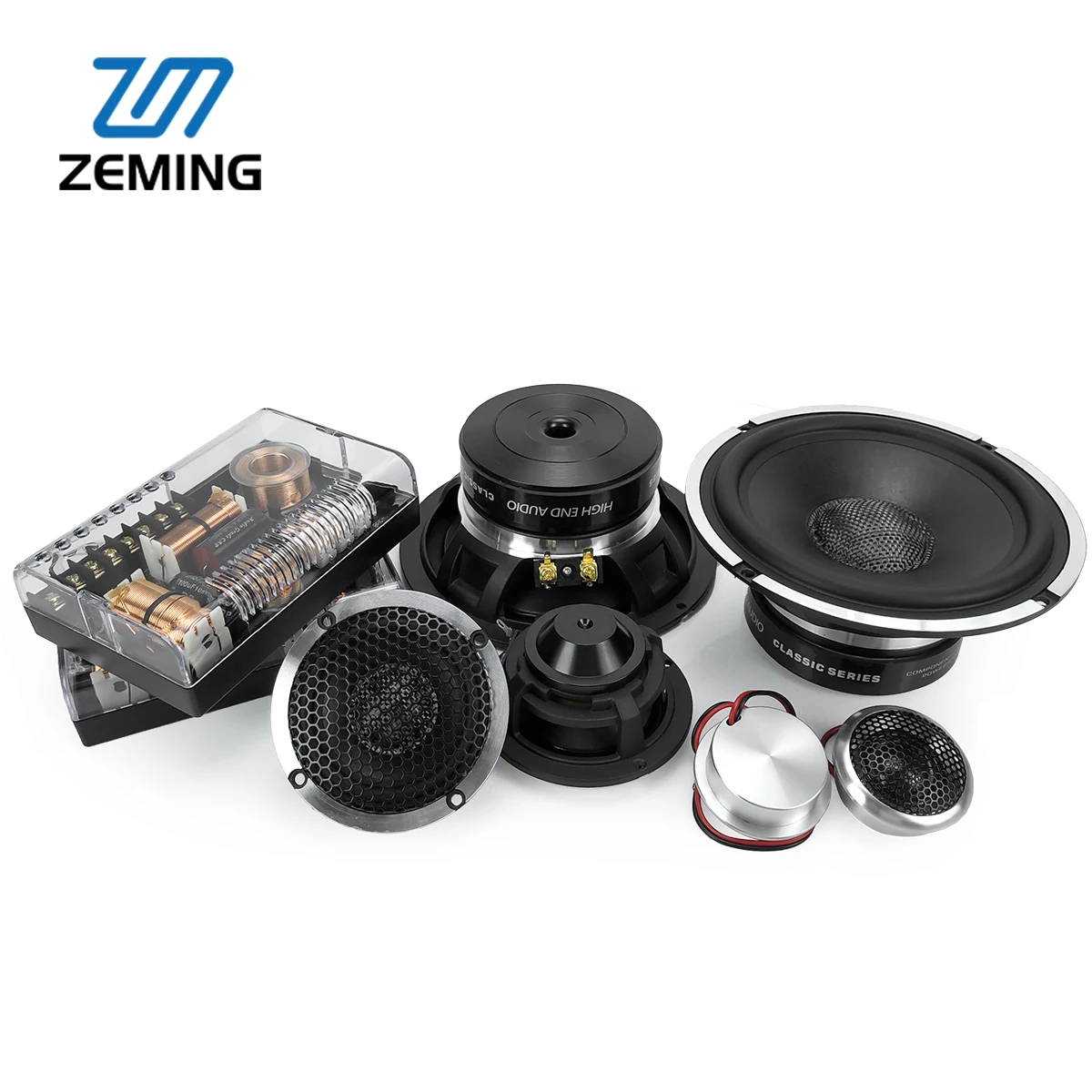 RMS 150W 6.5inch Premium Car Speakers 3-Way Component System Shallow-Mount Component Speaker Set Easy to Install in Car Doors