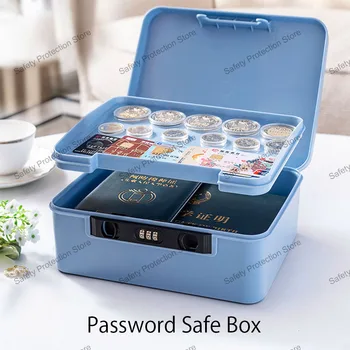 Password Safe Box Cash Jewelry Passport Document Privacy Security Storage Box Car Household Travel Office Lock Organizer Case