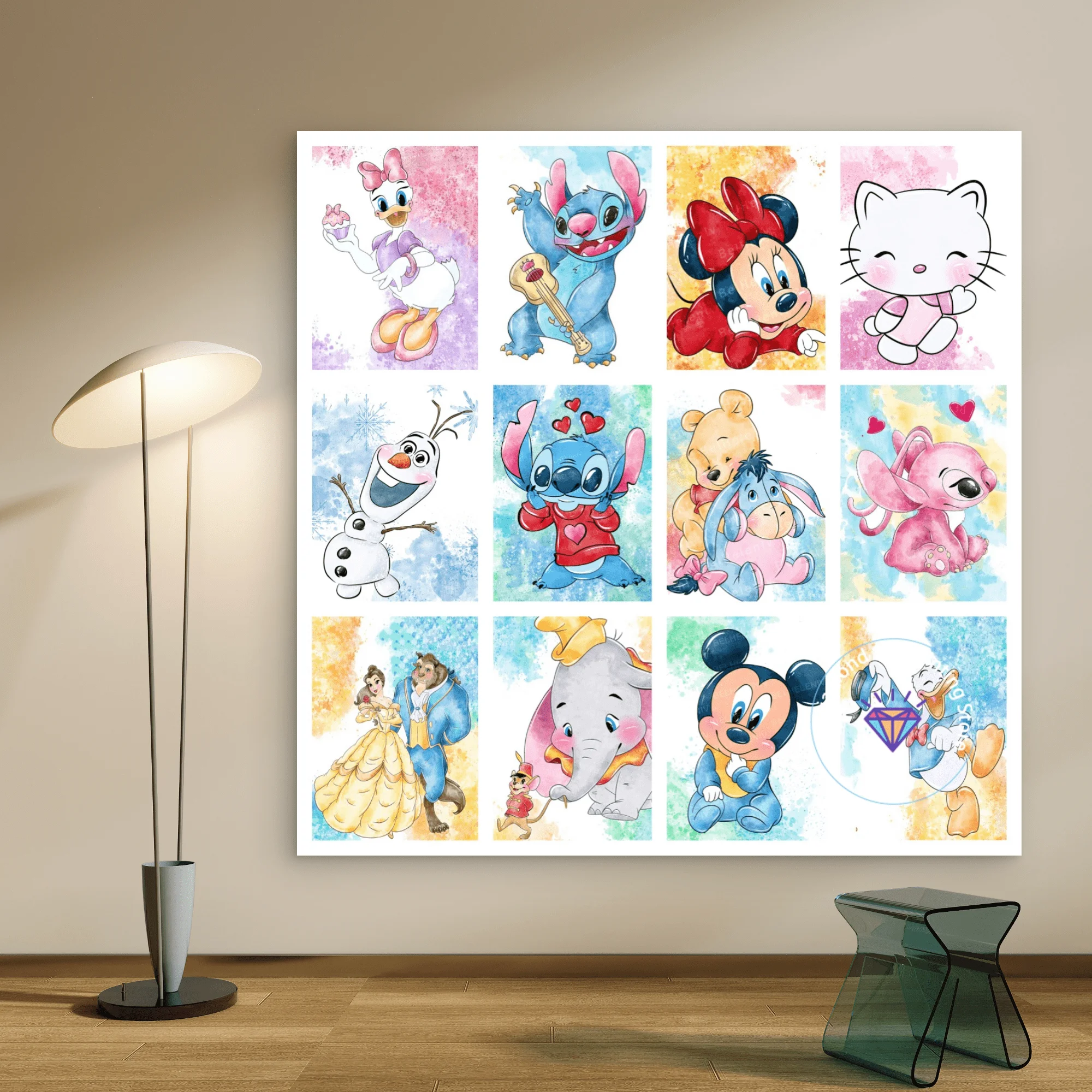 

Hello Kitty Lilo and Stitch Mickey Mouse AB Diamond Painting Kit 5D DIY Diamond Embroidery Handmade Art Gift Home Decoration