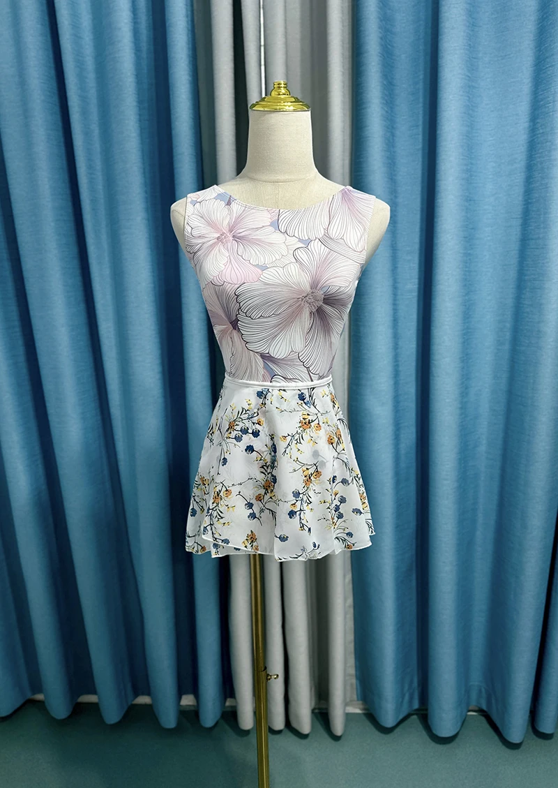 Ballett Tanz Trikot Erwachsene tägliche Praxis Tanz kleidung Frauen Advanced Printing Ballett Trikot elegante Yoga Overall – Detail 18