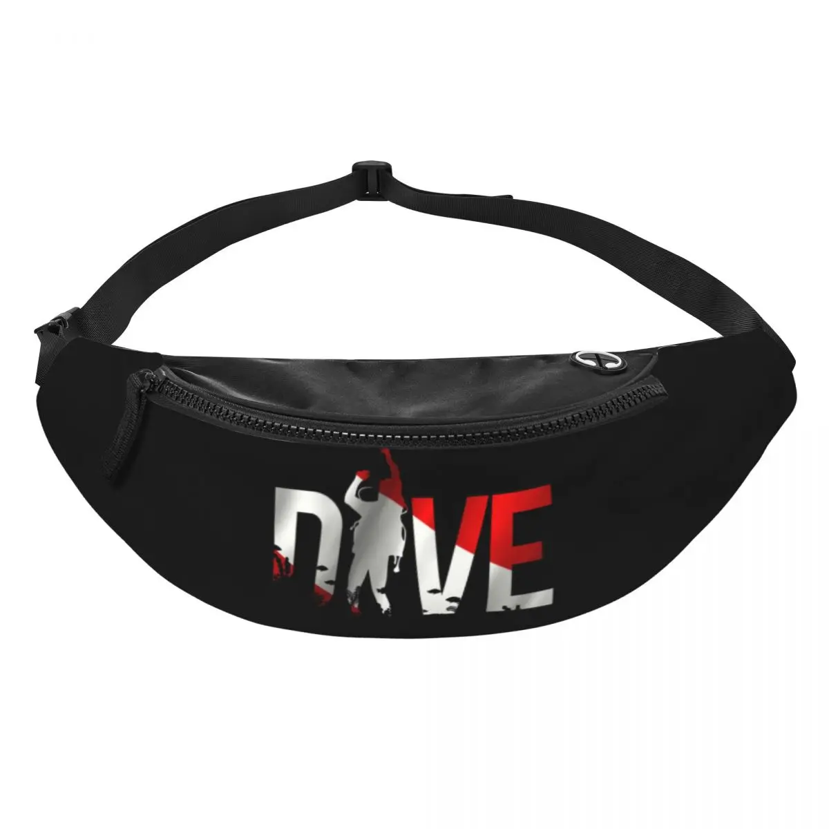 Scuba Diving And Snorkelling Sports Fanny Bag Custom DIVE Scuba Diver Crossbody Waist Pack Women Men Traveling Phone Money Pouch