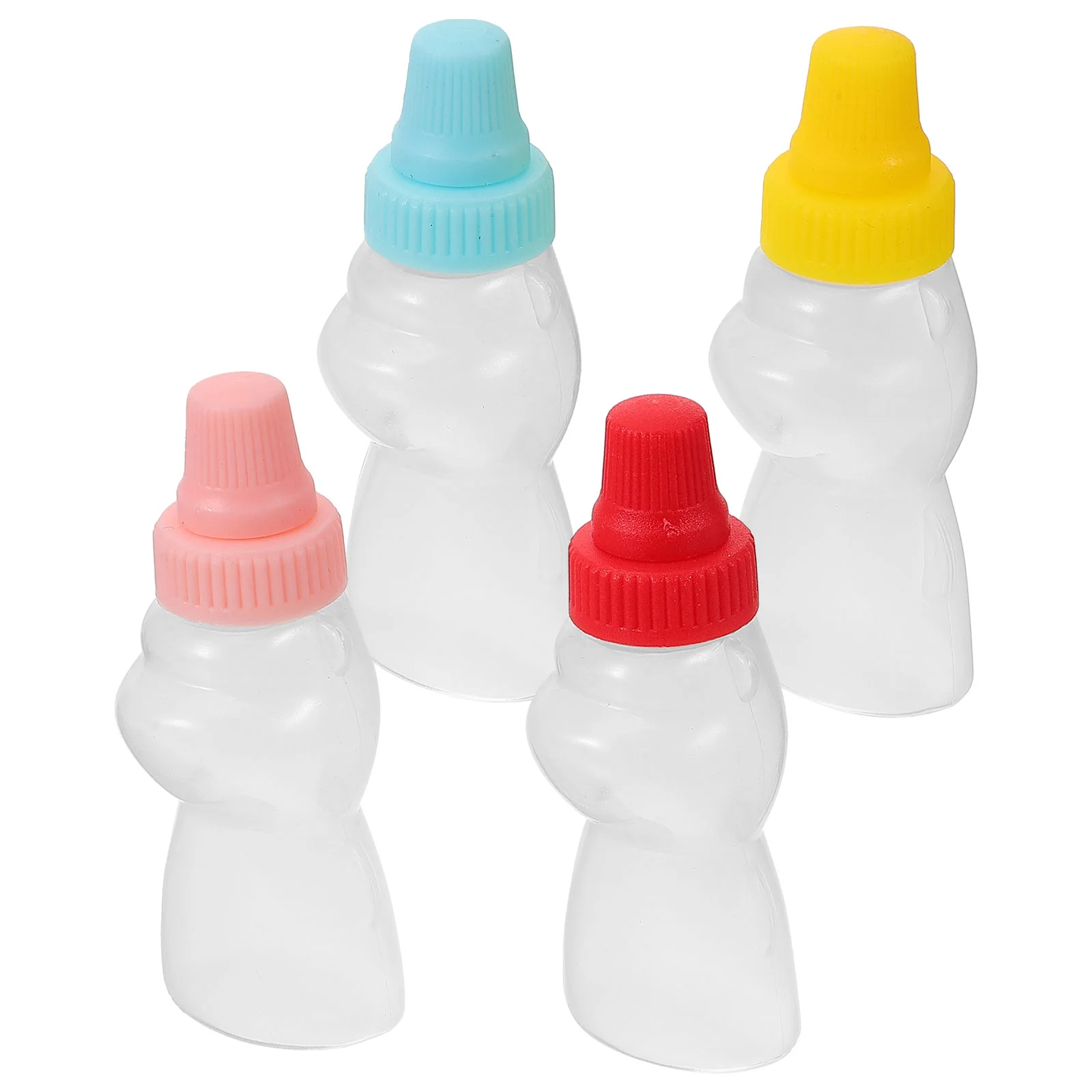 4 Pcs Sauce Bottle Condiment Bottles Squeeze Salad Dressing Tiny Containers or Vinegar Storage