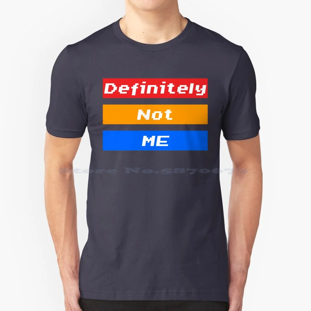 - Definitely Not Me T Shirt 100% Cotton Tee Quotes Characters Crewmate Imposter Game Impostor Video Games Trendy