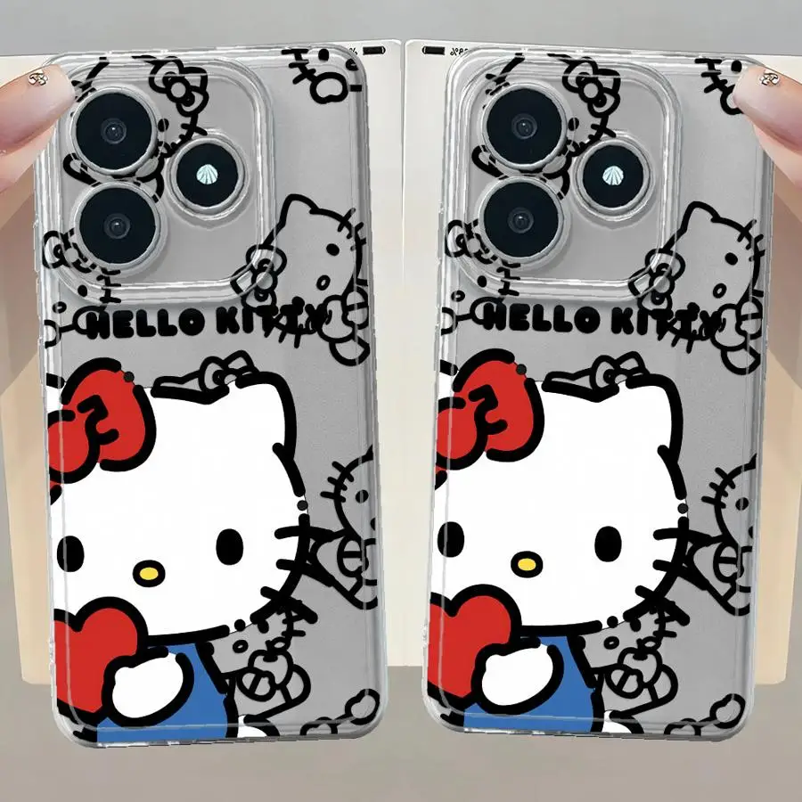 

Cute Sanrio Hello Kitty Case for Honor X8 X7b X8b 90 Lite X8a X9a X9b Soft Phone Cover