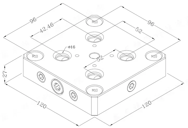 Xindian Precision Factory Direct Selling D52-D/D52-L Hole Spacing 52 High Precision Quick Replacement Plate