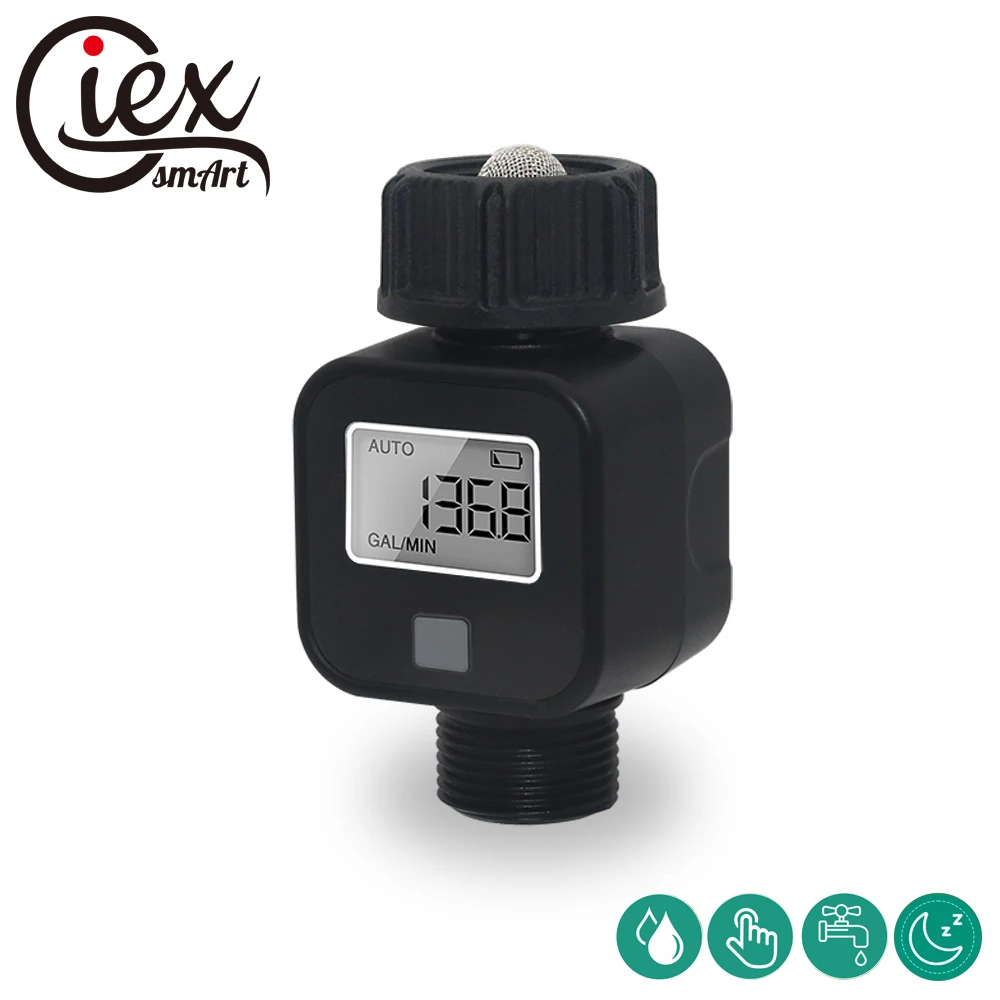 Water Flow Meter, 4 Measure Modes, ±5% High Accuracy,Flow Rate for Outdoor Garden Hose Watering, RV Water Tank Filling