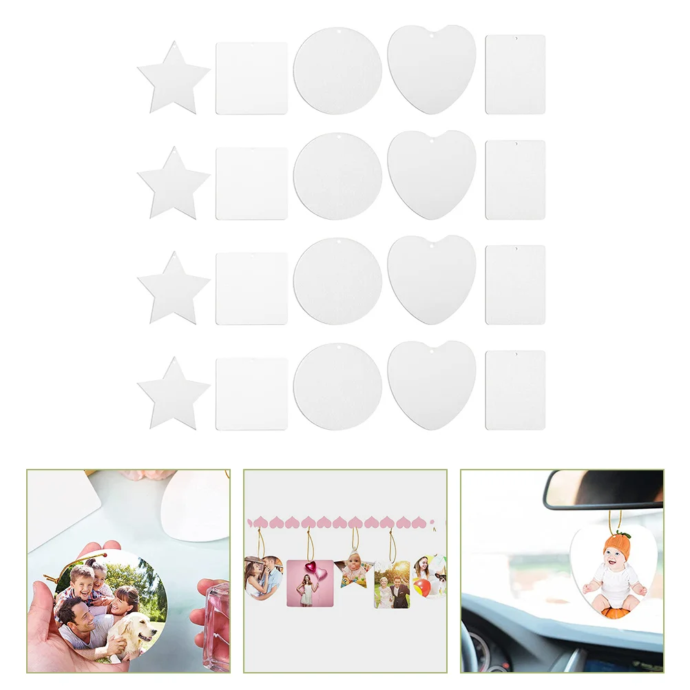 40 Pcs Felt Sublimation Blanks DIY Aromatherapy Sheets Car Air Freshener Hanging Scented Slice Home Bedroom Closet Garage