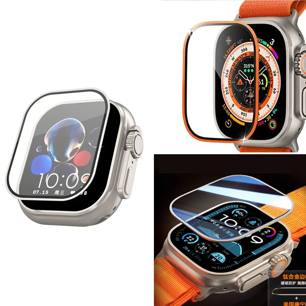 Screen Protector Glass for Apple Watch Ultra 2 3 49mm Metal Tempered Frame Film Anti-Scratch IWatch Series Ultra 49 mm Accessori