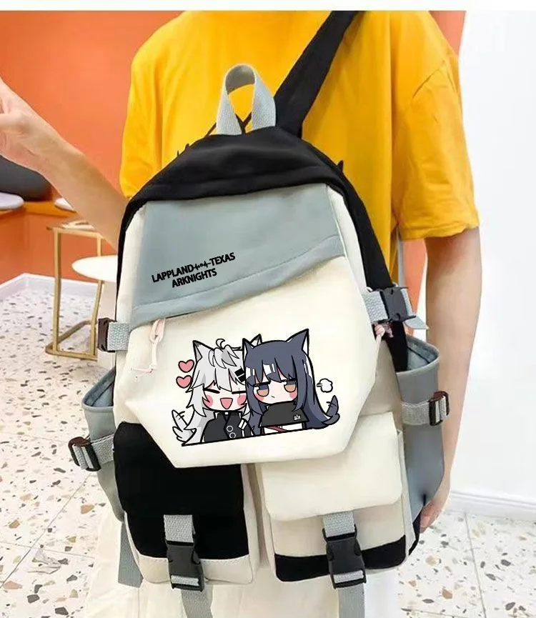 Tas punggung anak perempuan laki-laki, ransel sekolah kapasitas besar Mochilas Anime untuk anak laki-laki dan perempuan 46x30x15cm