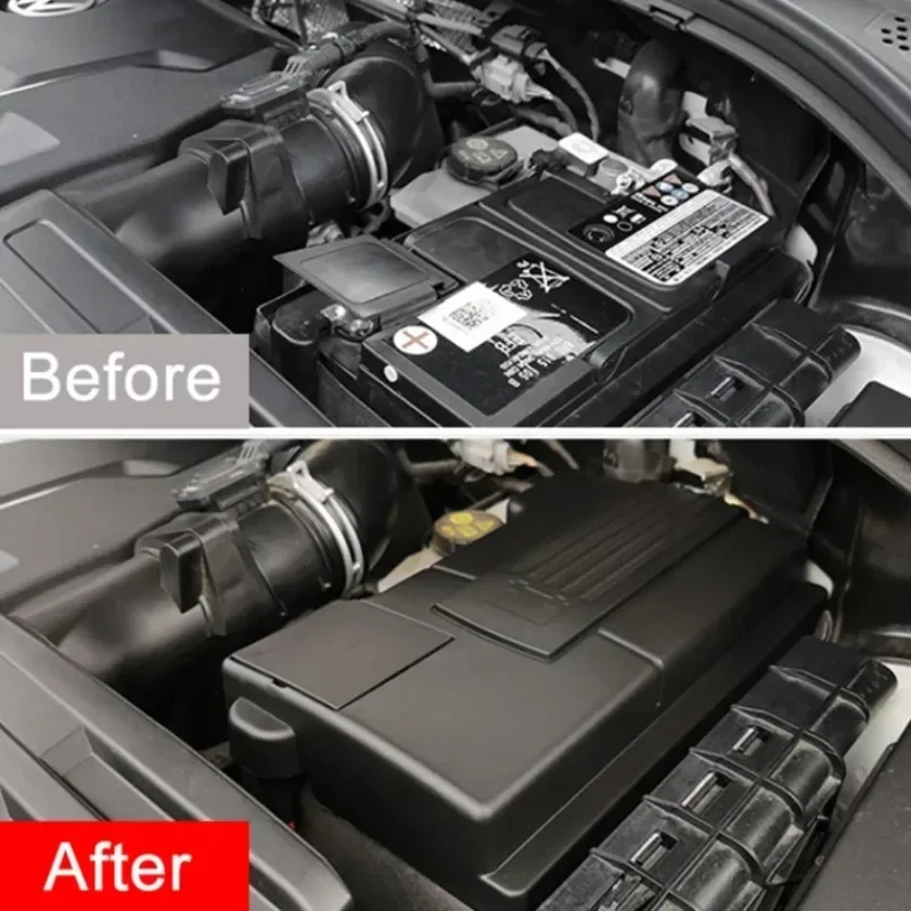 Car Engine Battery Protective Cover Dustproof Anti-rust Battery Protection Shell For Tiguan 2 PassatB8 Golf Sportsvan Mk7 Touran
