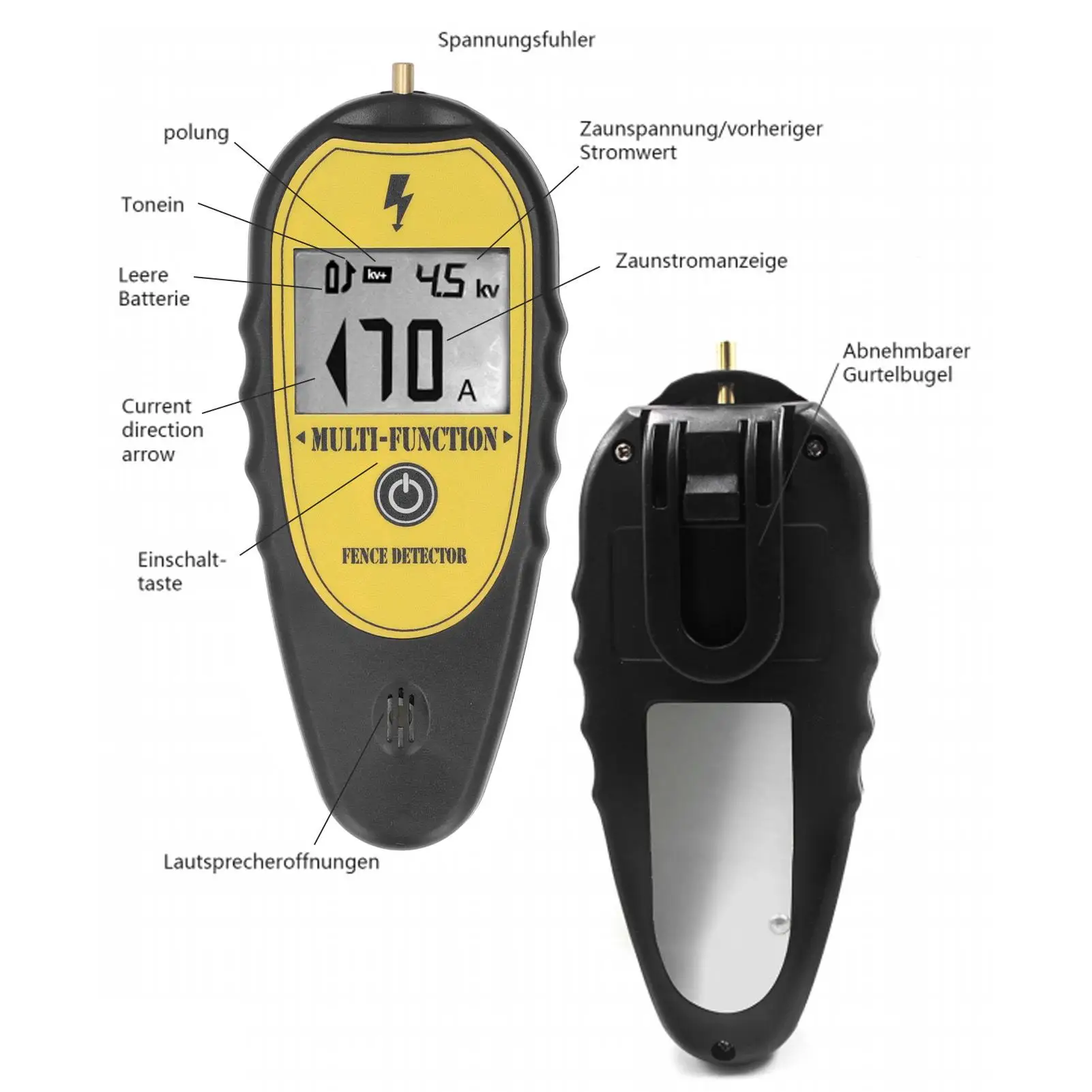 LCD Electric Fence Voltage Tester 200-15000V - Fault Finder with English Manual for Easy Voltage for testing