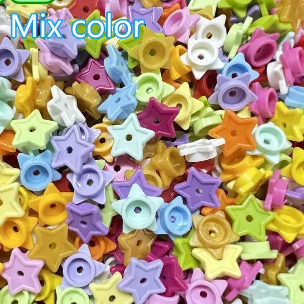 500 Stück Moc 11609 Bausteine Runde Platte 1x1 mit Stern und Kleinem Loch DIY Bausteine Kompatible Teile Zubehör Spielzeug – Detail 3