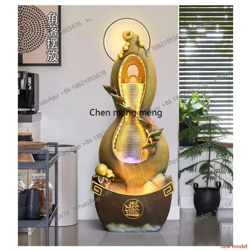 AB03Living room balcony floor-to-ceiling water landscape lucky decoration housewarming opening gift