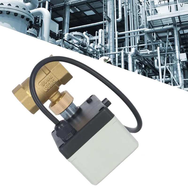 Mosiężny zawór kulowy z napędem 3-przewodowy dwuosobowy siłownik elektryczny AC220V 3-drogowy / 2-drogowy DN15 DN20 DN25 DN32 DN40 z przełącznikiem ręcznym