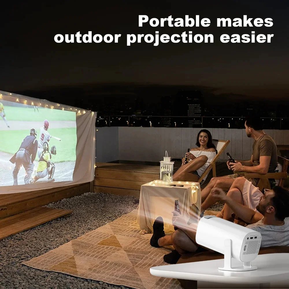 

Portable Smart Projector WiFi Mini Projector HD Portable 4K Video Projector For Smart Phones Tablet Computer